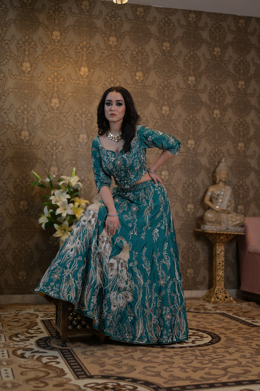Peacock Hand Made Lehenga