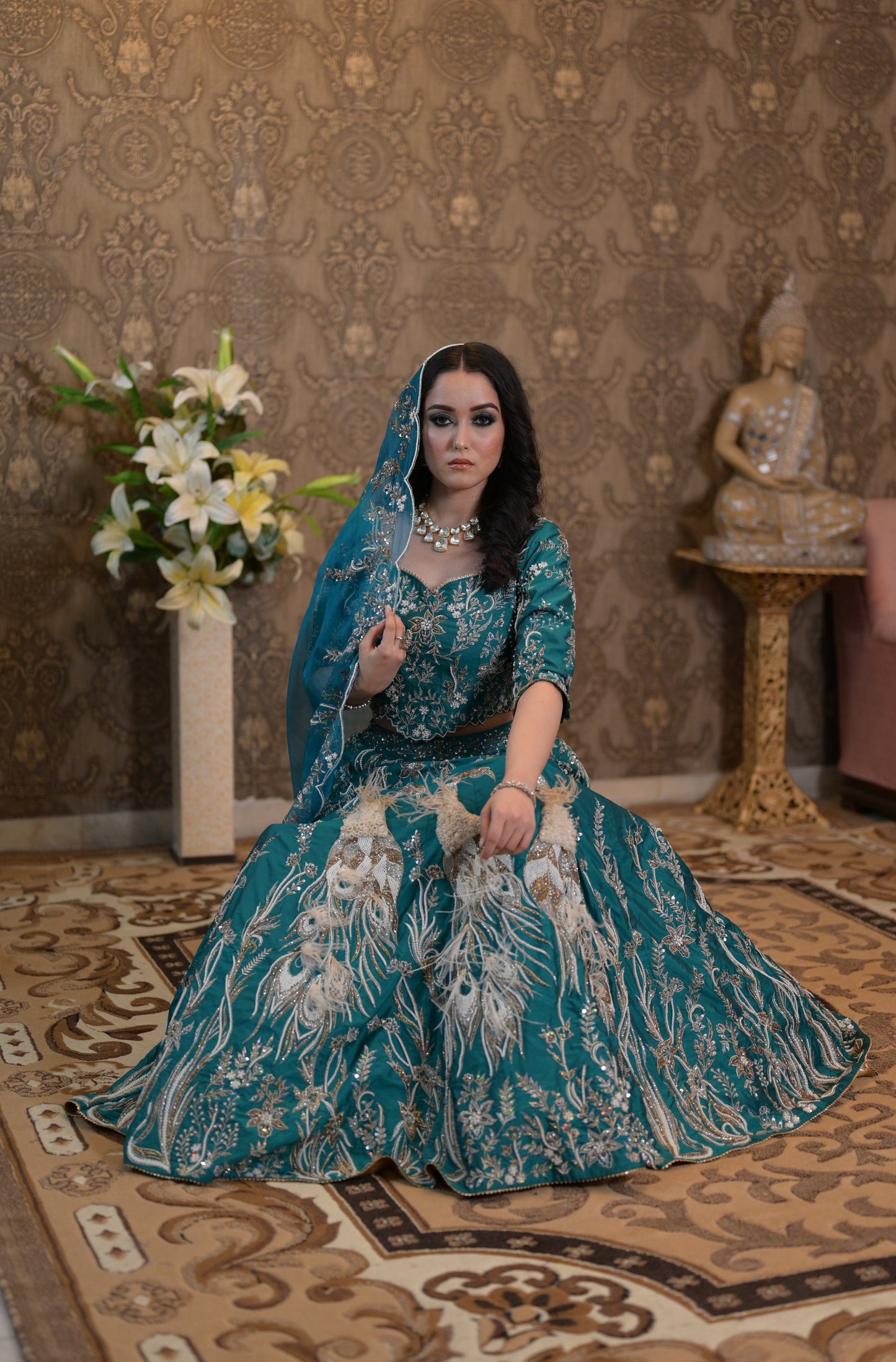 Peacock Hand Made Lehenga