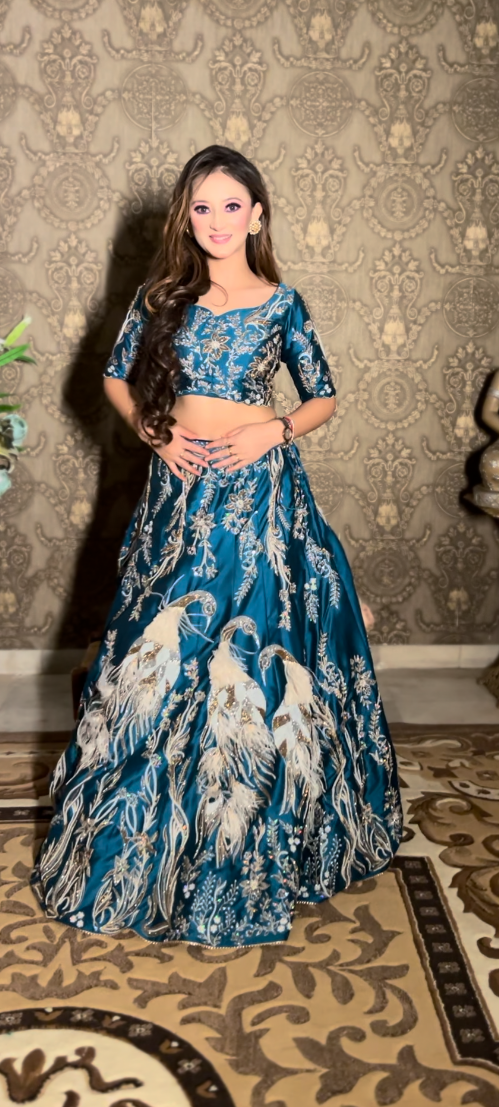 Peacock Hand Made Lehenga